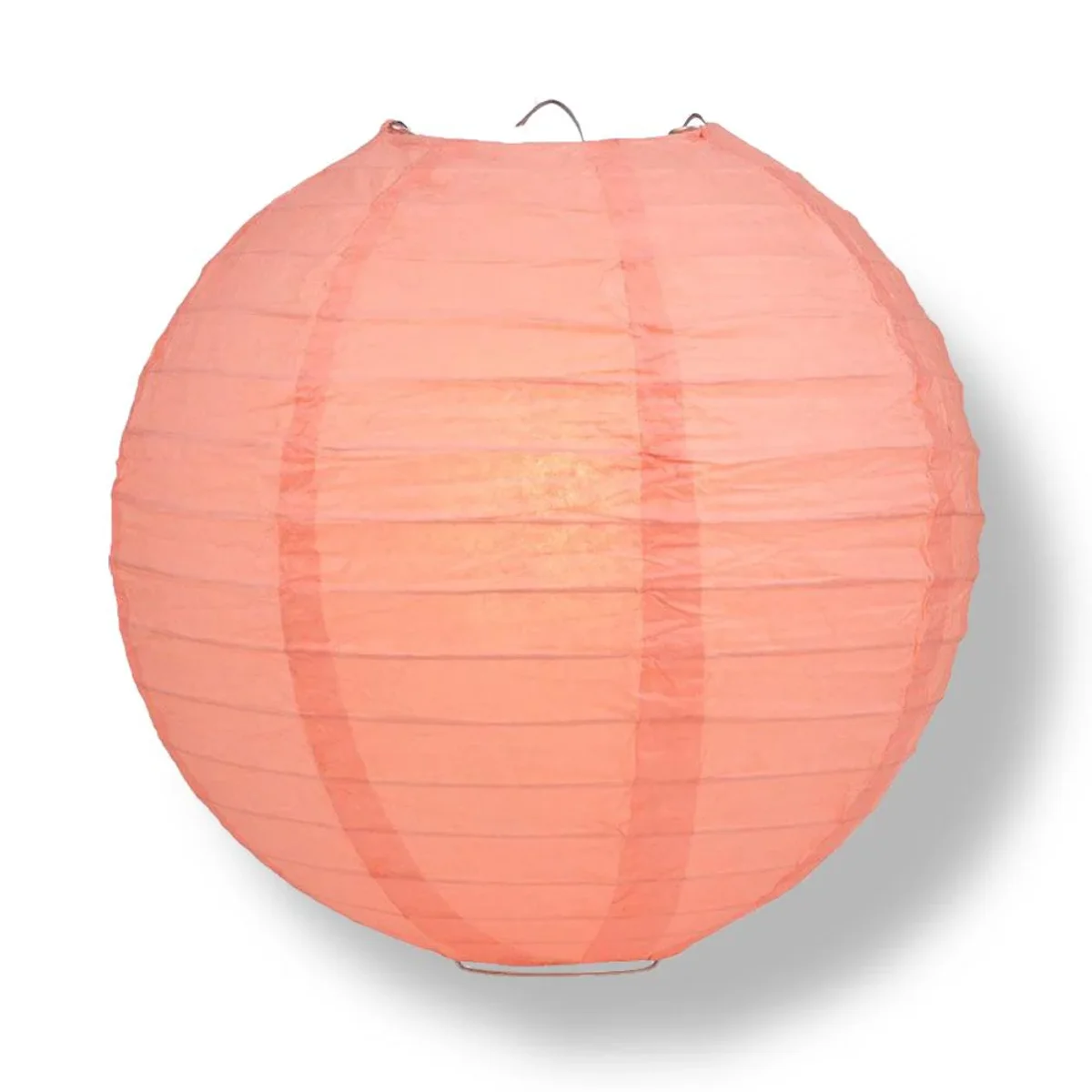 Coral round paper lantern for weddings and parties