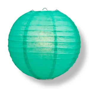 Teal round paper lantern for weddings and parties