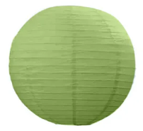 20 inch Sage Even Ribbed Paper Lantern